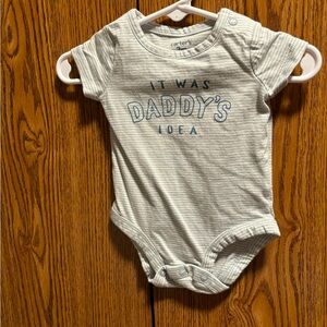 Carter's Gray and Blue Bodysuit with Snap Closure